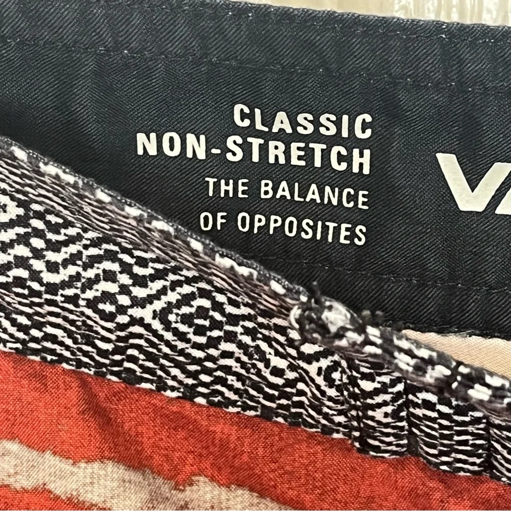 RVCA Classic Non-Stretch Men's Striped Swim Board Mens Sz 36